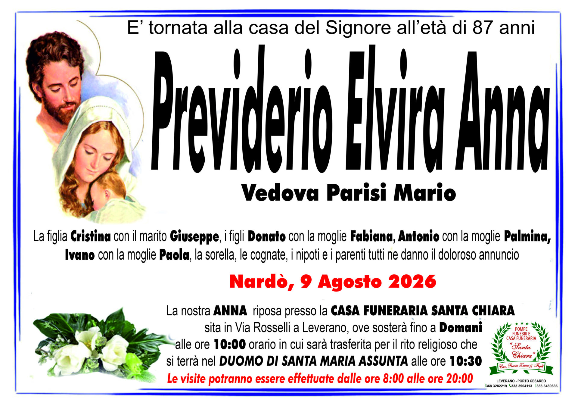 PREVIDERIO ELVIRA ANNA